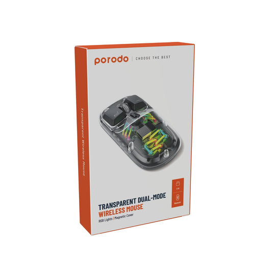 PORODO TRANSPERENT DUAL MODE WIRELESS MOUSE