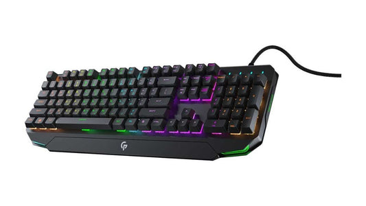 Porodo Gaming Mechanical Gaming Keyboard Ultra With Rainbow Lighting And Aluminum Pane