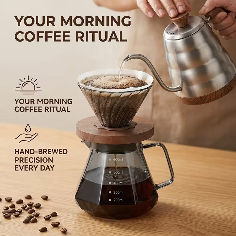 Pour Over Coffee Maker Set with Coffee Spoon