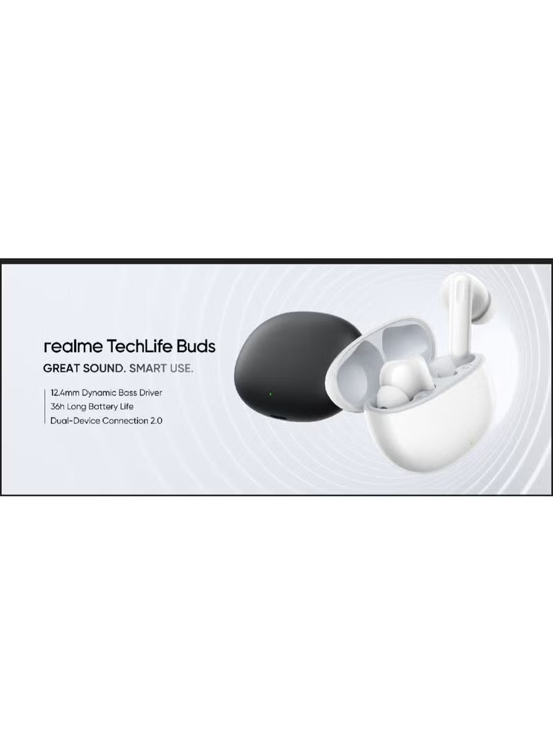 RealMe Techlife Buds - Black/ White