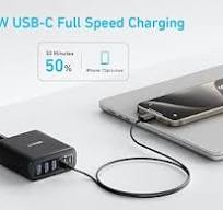 Anker Charger Hub (112W, 6 Ports, GaN) - Black