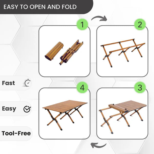 Camping Family Portable Folding Camping Table - 90x60x43cm (CM48305)
