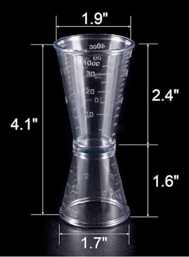 Transparent Double Jigger Measure Cup